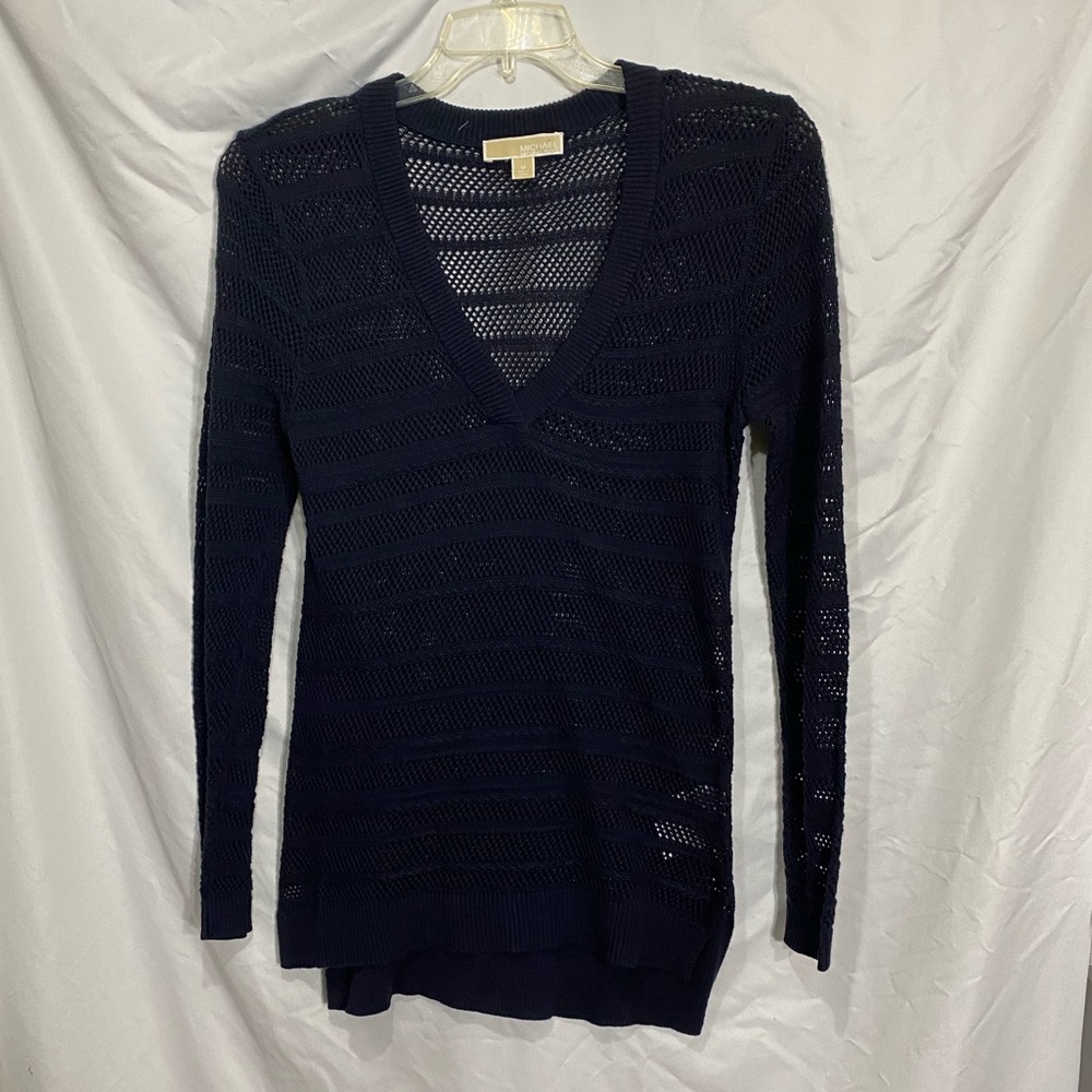 Michael Kors navy loose knit sweater M
